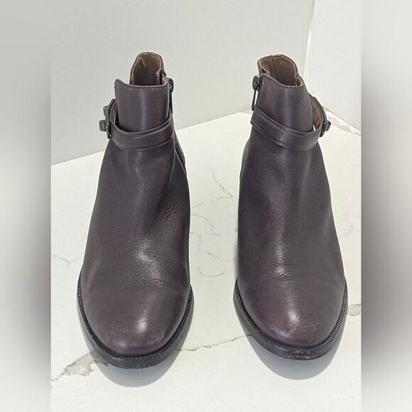Coach Coleen Bootie Brown Burgundy Buttery Soft Leather Zip Ankle Boots Size 8.5 - Picture 6 of 11